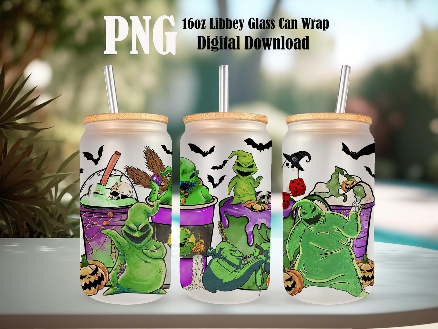 Horror Character Tumbler Wrap, 16oz Can Glass Wrap, Cartoon Can Glass, Spooky Vibes Can Glass, Halloween Png, Sublimation Design Png