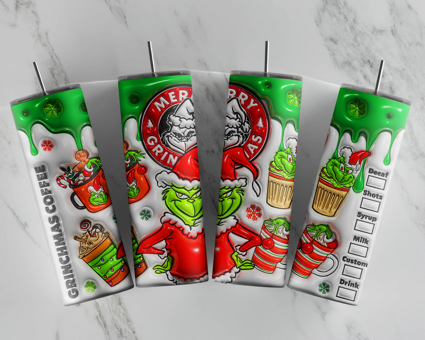 3D Inflated Christmas Tumbler Wrap Png 3D Tumbler Design, Christmas Coffee Sublimation,3D Christmas Tumbler Png,Cozy Vibes, Funny Christmas
