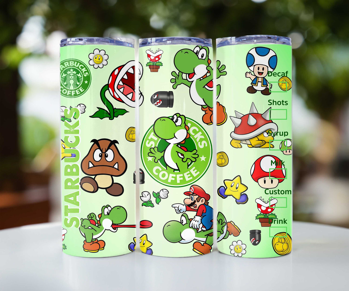 Yoshi Cartoon Tumbler PNG, 20oz Skinny Tumbler Sublimation Design, Sublimation Design, Mario Tumbler, 20oz Skinny Straight, Yoshi Cartoon Tumbler