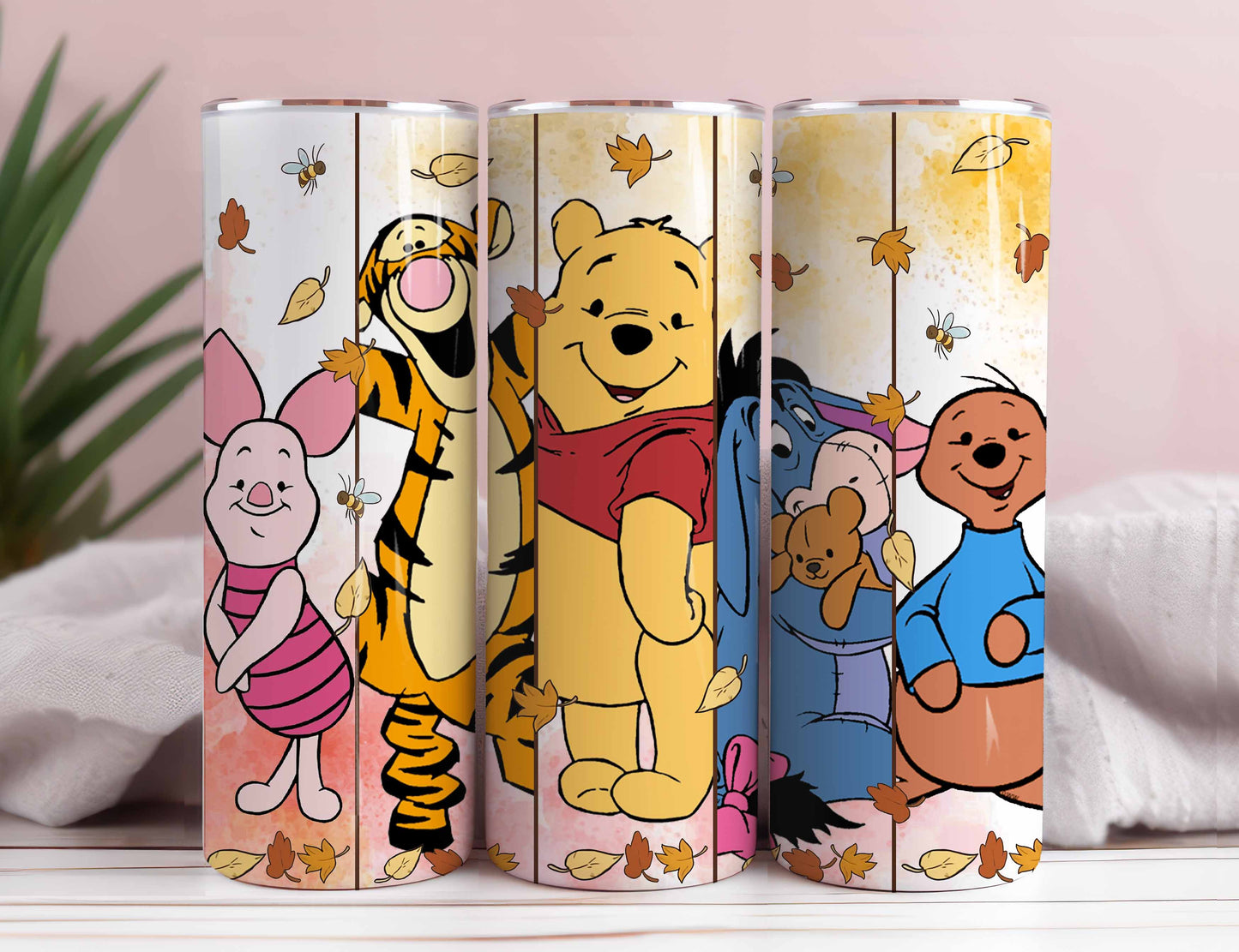 Cartoon Tumbler Wrap, Pooh Spring Tumbler Wrap, 20oz Skinny Tumbler, Glitter Tumbler Wrap, Cartoon Wrap, Coffee Tumbler Wrap, Skinny Tumbler