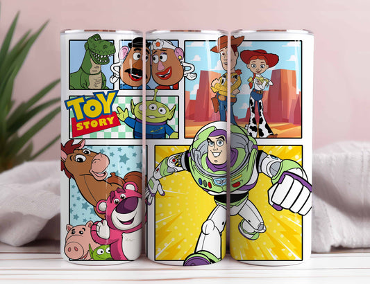 Toy Story Tumbler 20oz Sublimation Design PNG, Kids Cartoon Tumbler, Movie Character Tumbler Straight PNG