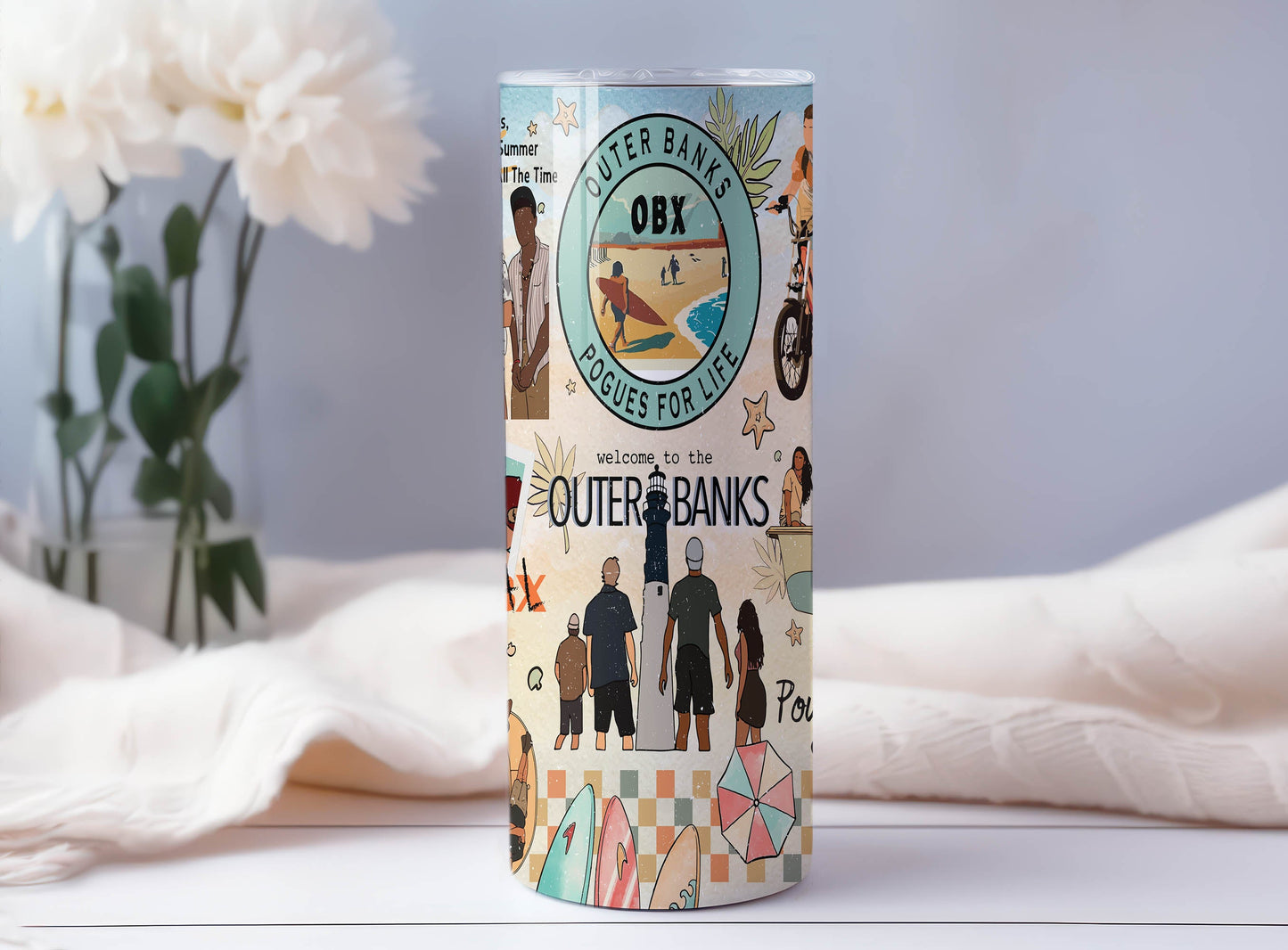 Outer Banks Pogue Life Tumbler Wrap, Paradise On Earth Tumbler, Outer Banks Skinny Tumbler, 20oz Skinny Straight, Instant Download - VartDigitals