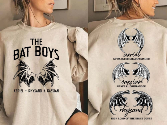 The Bat Boys Bundle Svg, The Night Court Illyrians, A Court of Thorn and Roses Svg, Rhysand Cassian Azriel, Bat Boys Fan, Vintage Acotar Png - VartDigitals
