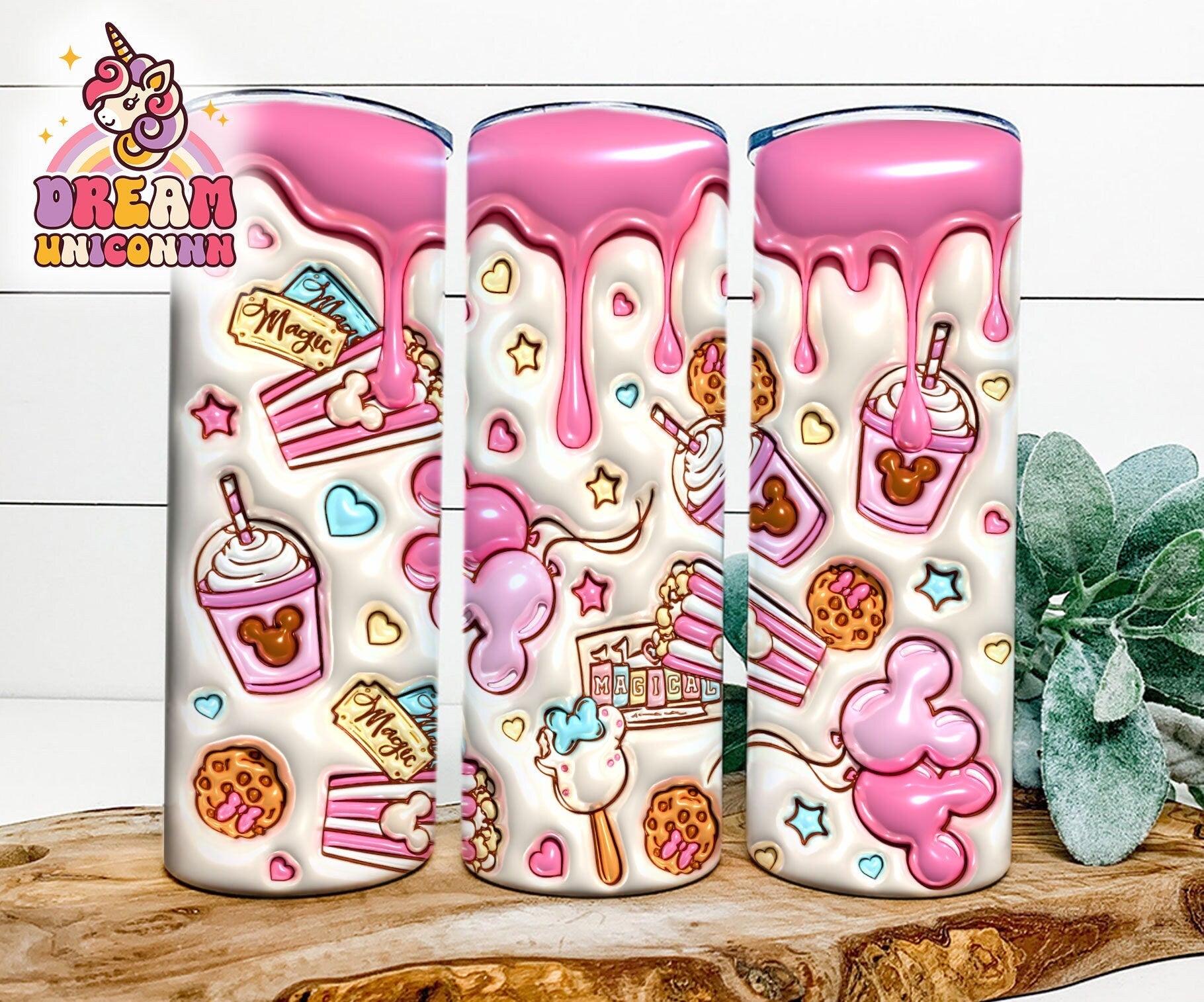 3D Inflated Snack 20 Oz Skinny Tumbler, Park Snacks Png, Snackgoal Sublimation, Magical Snack, Drinks And Foods Wrap - VartDigitals