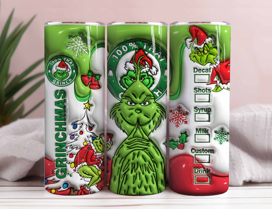 3D Inflated Christmas Tumbler Wrap, Retro Merry Christmas Png, 3D Christmas Png, Christmas Ornament, Christmas Sublimation, Christmas Vibes