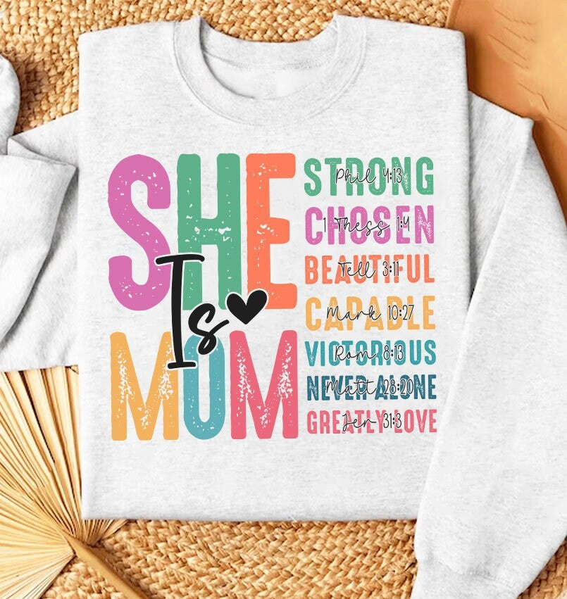 She is Mom PNG, Retro Mother PNG, Blessed Mom Png, Mom Shirt, Mom Life Png, Mother's Day Png, Mom Png, Gift for Mom, Retro Mama Quotes