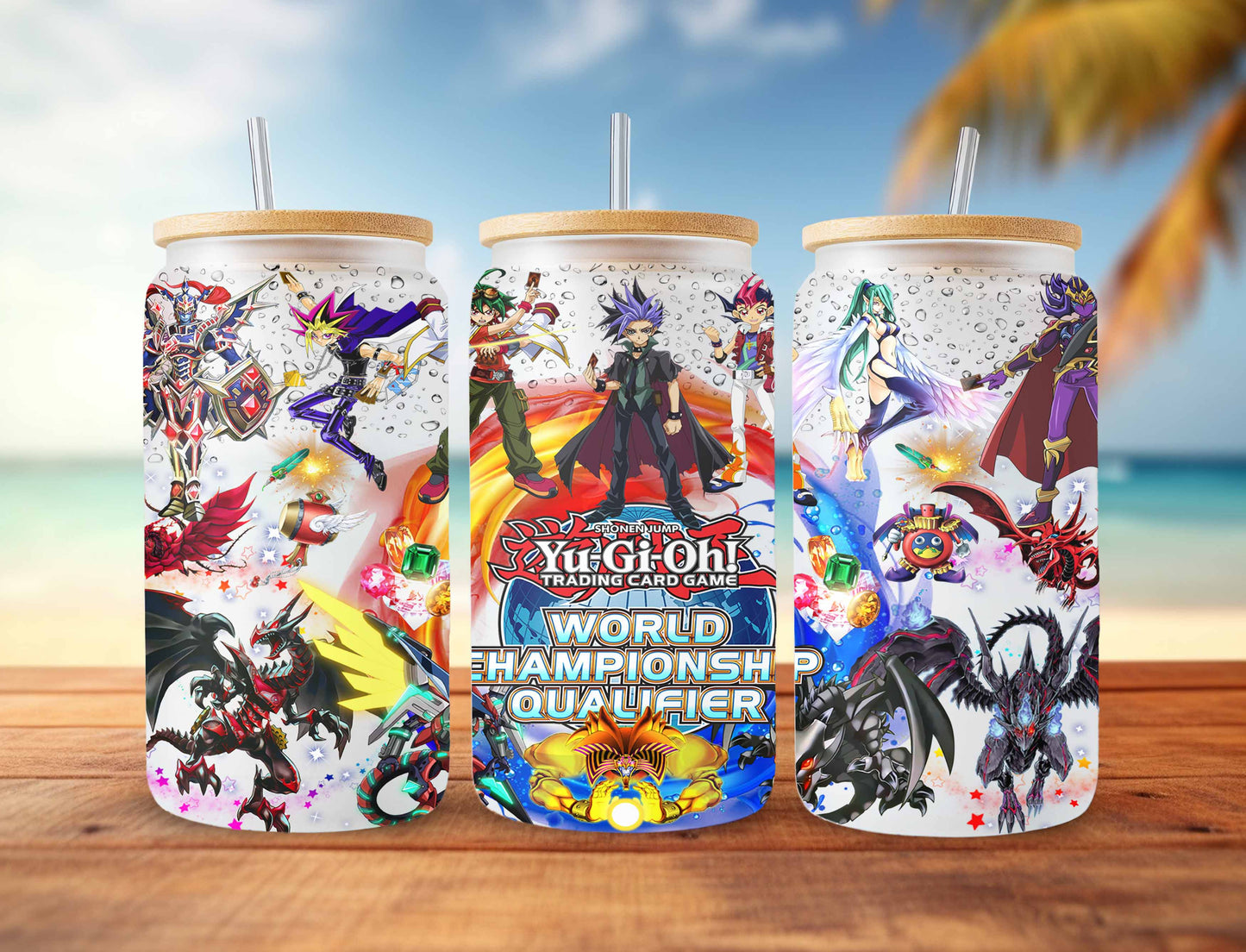 Yu Gi Oh! Duel Monsters Glass Can,16oz Can Glass,16oz PNG, Duel Monsters Glass Can Digital Design, Movie Skinny 16oz Design, Instant Download