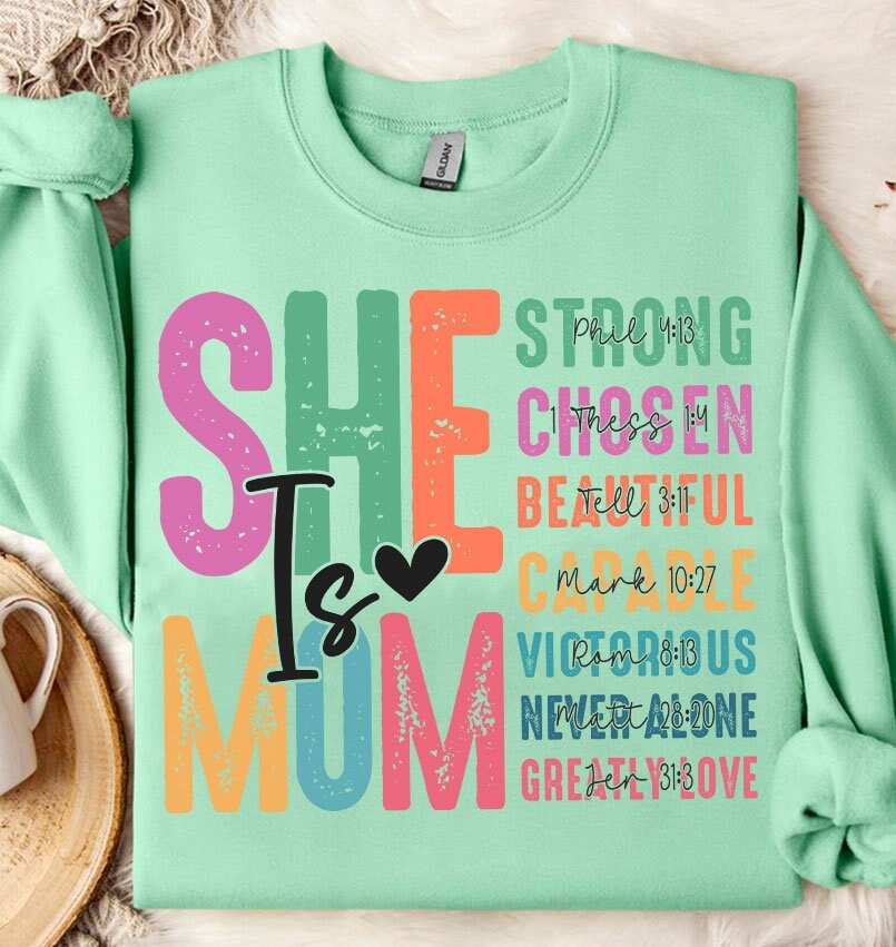 She is Mom PNG, Retro Mother PNG, Blessed Mom Png, Mom Shirt, Mom Life Png, Mother's Day Png, Mom Png, Gift for Mom, Retro Mama Quotes