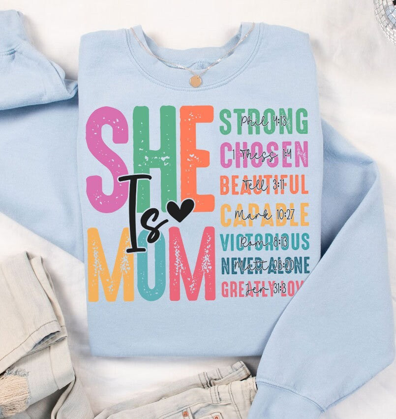 She is Mom PNG, Retro Mother PNG, Blessed Mom Png, Mom Shirt, Mom Life Png, Mother's Day Png, Mom Png, Gift for Mom, Retro Mama Quotes