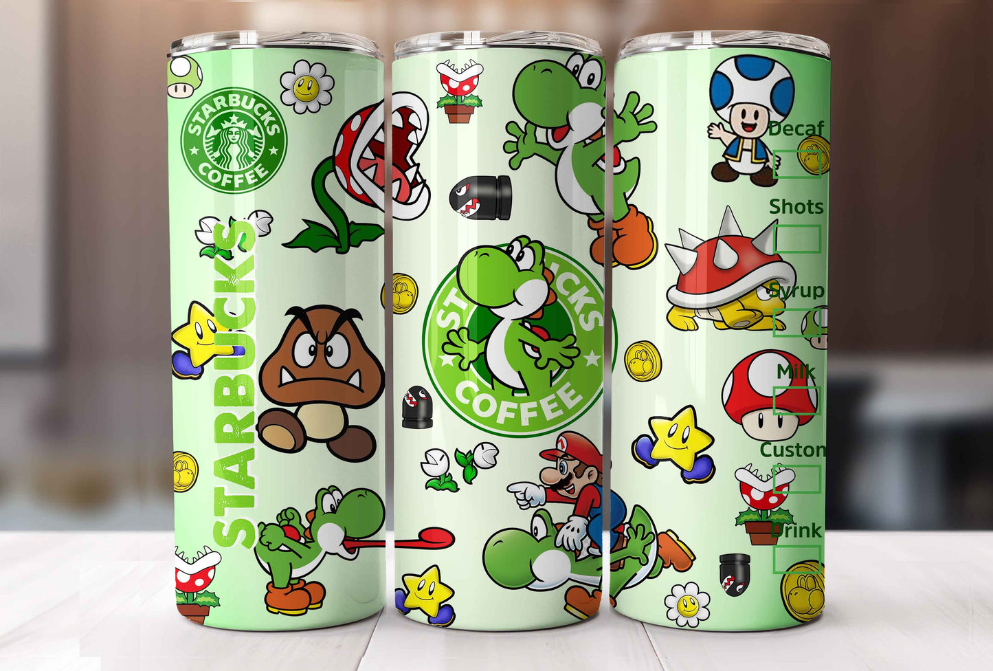 Yoshi Cartoon Tumbler PNG, 20oz Skinny Tumbler Sublimation Design, Sublimation Design, Mario Tumbler, 20oz Skinny Straight, Yoshi Cartoon Tumbler