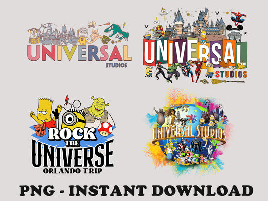 bundle Universal Studios 2024 PNG, Family Vacation 2024 PNG, Family Trip, Universal Studios Trip SVG, PNG Download, Vacation 2024