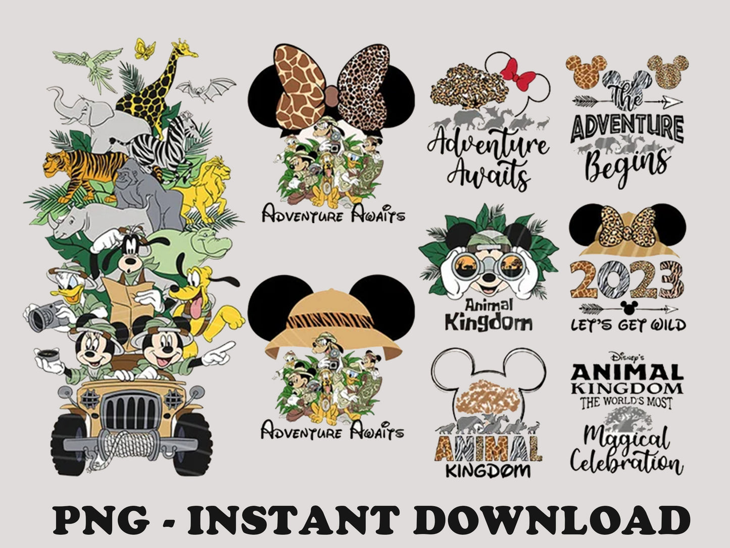 Bundle Animal Kingdom Png, Safari Trip Shirt, Vacation Png, Animal Kingdom Png, Leopard png, Safari Mode, Vacay Mode Png, Instant Download