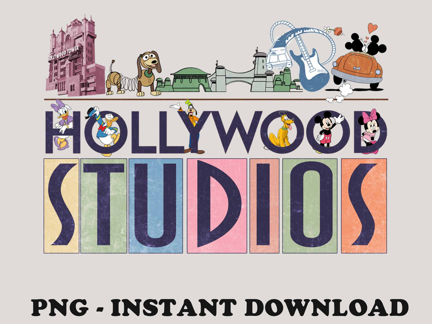 Hollywood Studios Png, Family Trip Png, Hollywood Tower Png, Family Vacation Png, Mouse and Friends Png, Vacay Mode, Sublimation For Png \