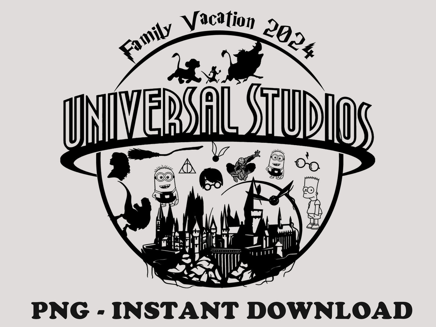 Universal Studios 2024 Svg, Family Vacation 2024 Svg, Family Trip Svg, Universal Studios Trip SVG, PNG Download, Vacation 2024 Svg