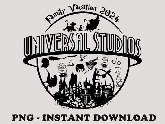 Universal Studios 2024 Svg, Family Vacation 2024 Svg, Family Trip Svg, Universal Studios Trip SVG, PNG Download, Vacation 2024 Svg