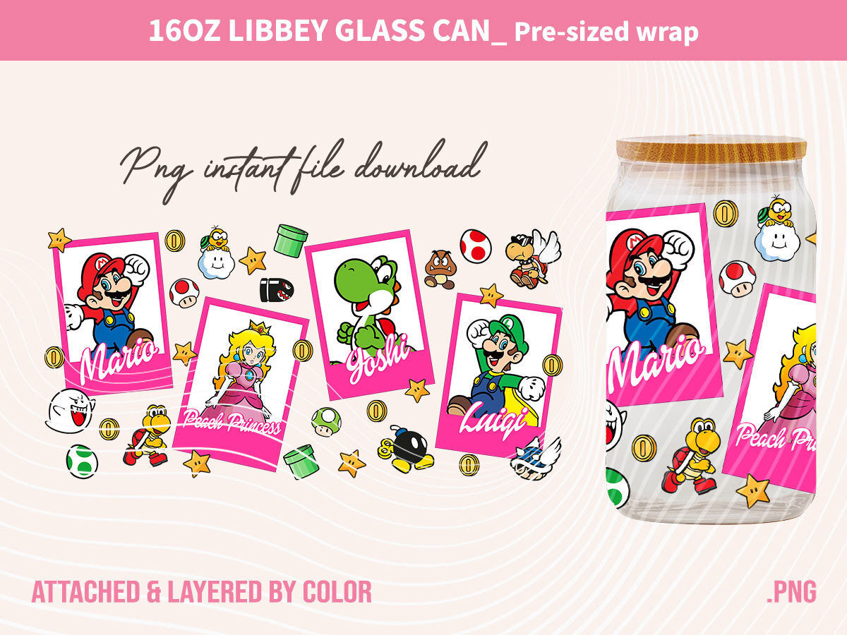 Cartoon Can Glass Wrap, 16oz Can Glass, Cartoon Tumbler, Sublimation Design, Game day, Game Lovers,  Png Download, Can Glass Wrap Png