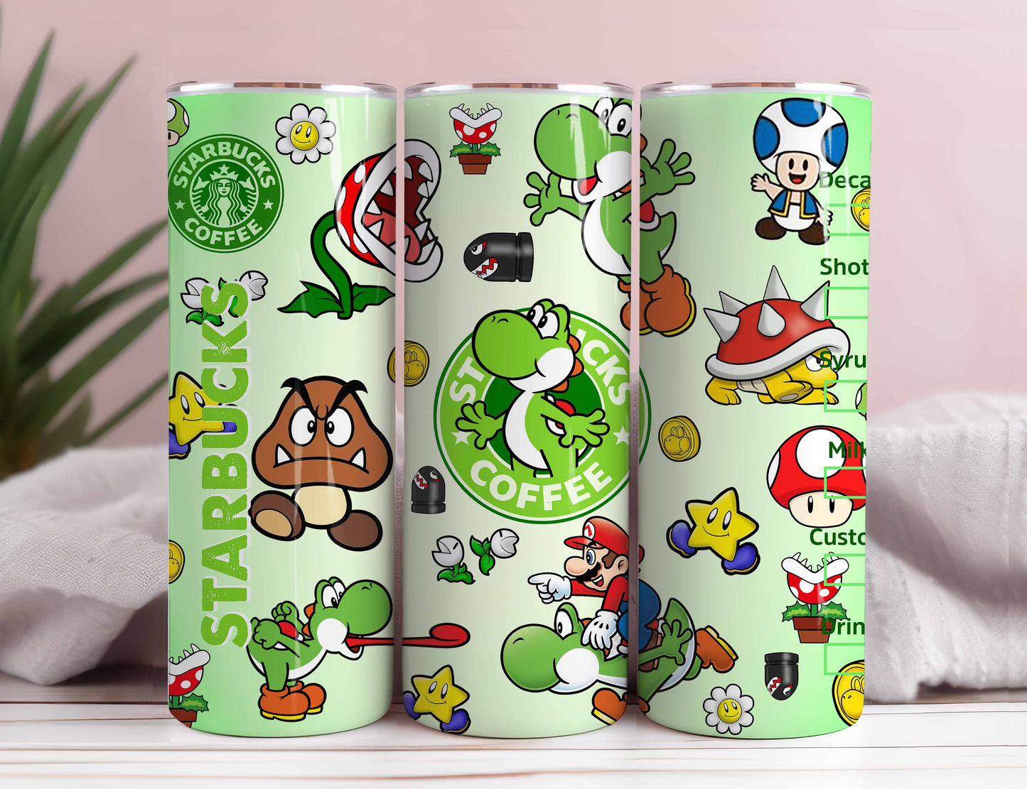 Yoshi Cartoon Tumbler PNG, 20oz Skinny Tumbler Sublimation Design, Sublimation Design, Mario Tumbler, 20oz Skinny Straight, Yoshi Cartoon Tumbler