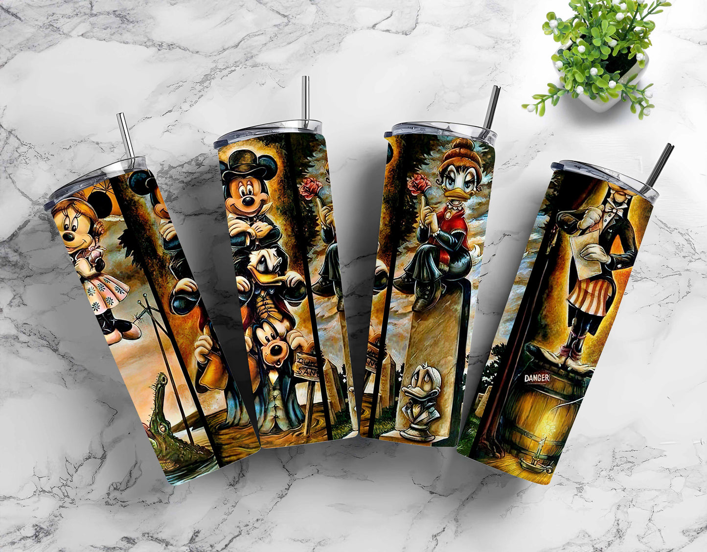 Mickey Halloween 20oz Skinny Tumbler, The Haunted Mansion Tumbler Wrap, Halloween Tumbler Png, The Haunted Mansion Png, Spooky Vibes