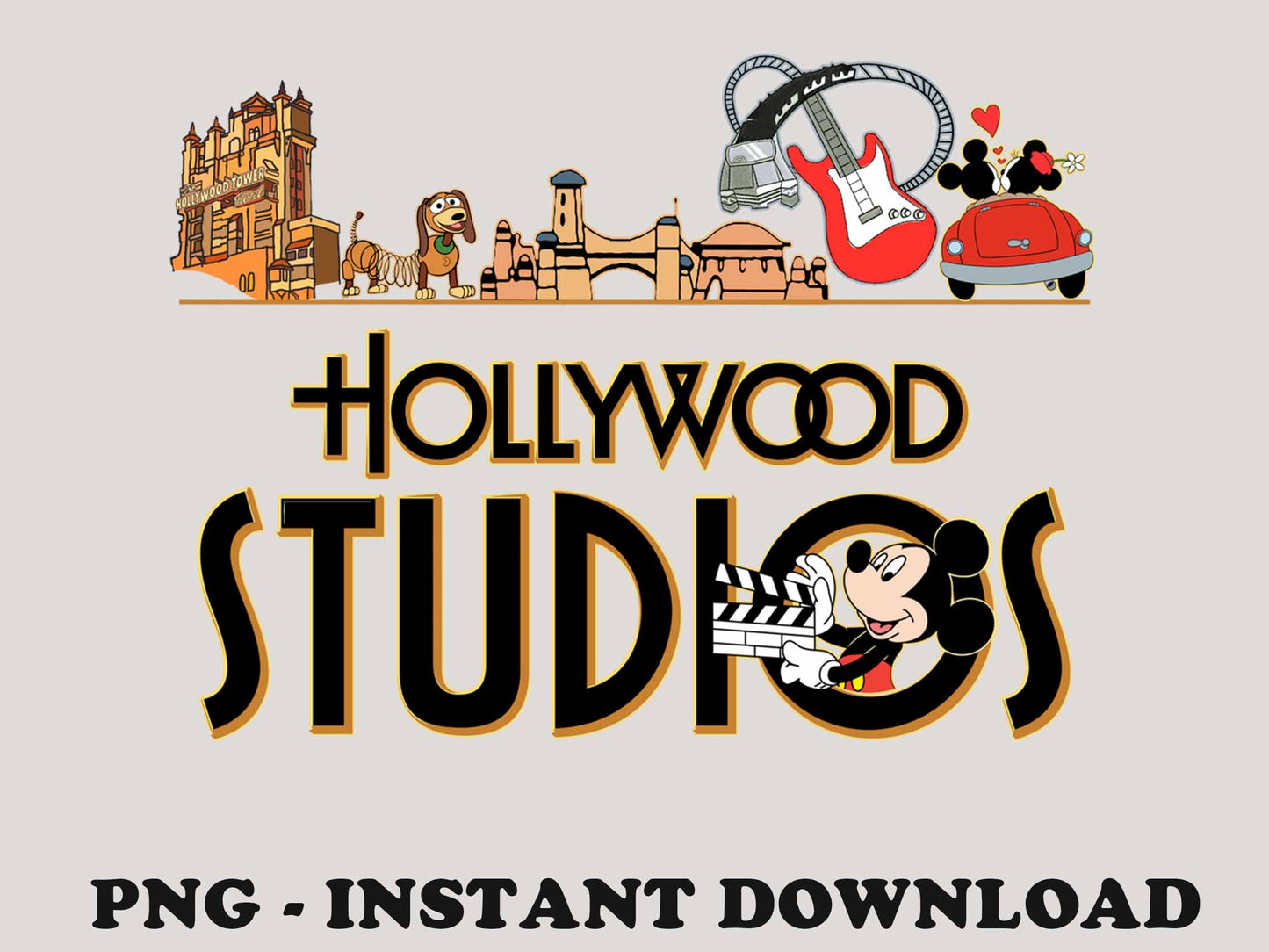 Hollywood Studios Png, Family Trip Png, Hollywood Tower Png, Family Vacation Png, Mouse and Friends Png, Vacay Mode, Sublimation For Png