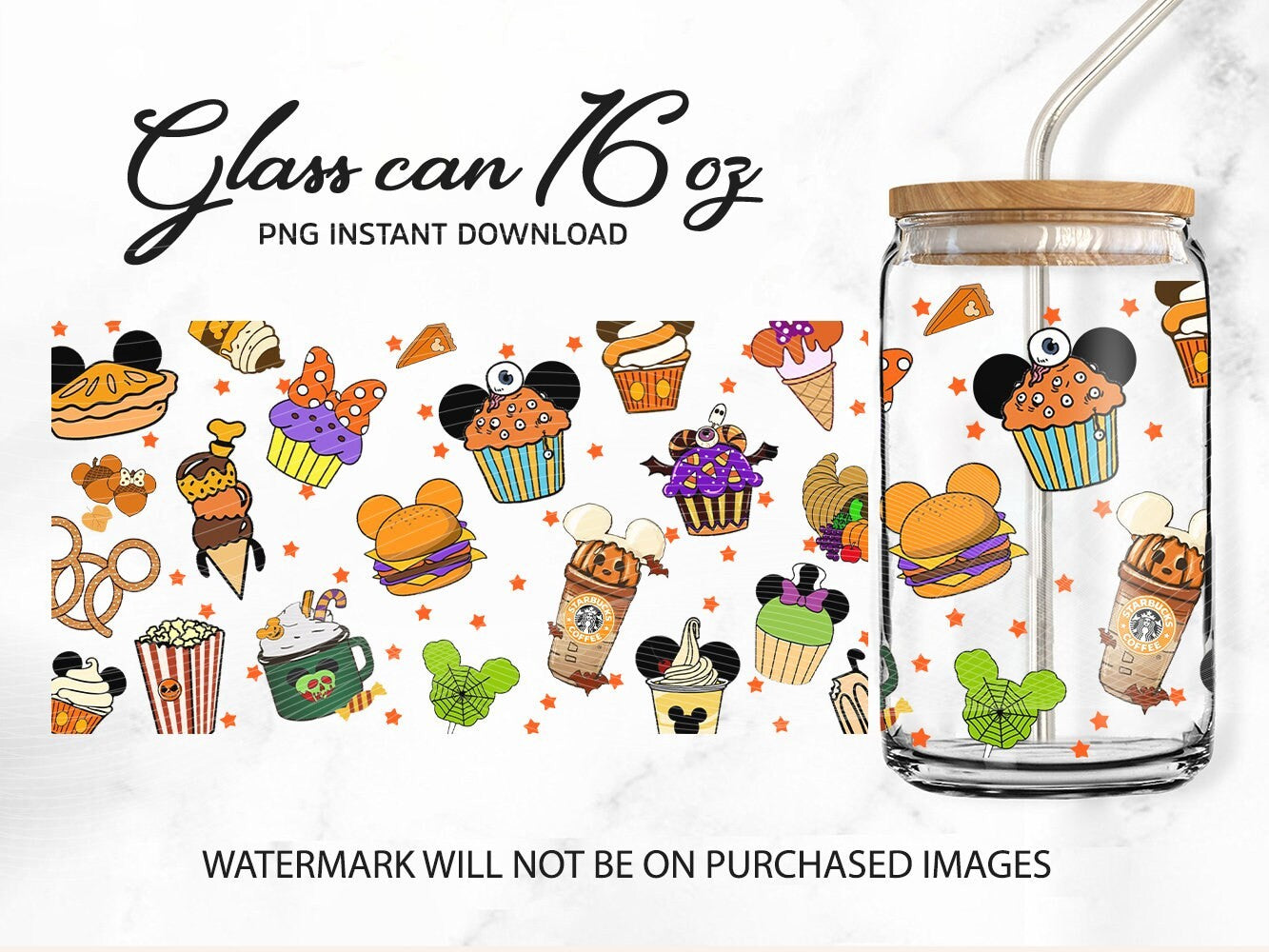 Halloween Can Glass Wrap, 16oz Can Glass, Trick or Treat Can Glass, Boo Bash Can Glass, Libbey Can Glass Wrap,Tumbler Wrap, Instant Download - VartDigitals