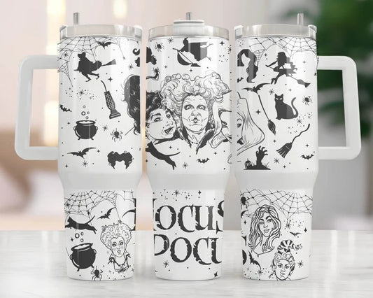 Movies Characters 40oz Tumbler Wrap Png, Halloween Hocus Pocus 40 oz Tumbler Png, Horror 40oz Tumbler Png Sublimation Design, Png Download
