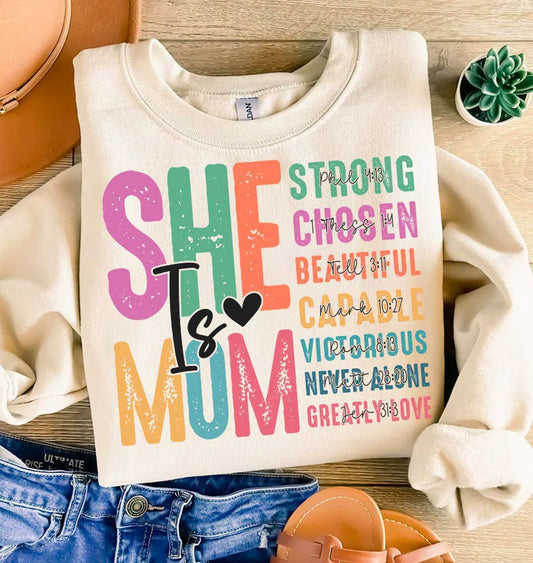 She is Mom PNG, Retro Mother PNG, Blessed Mom Png, Mom Shirt, Mom Life Png, Mother's Day Png, Mom Png, Gift for Mom, Retro Mama Quotes