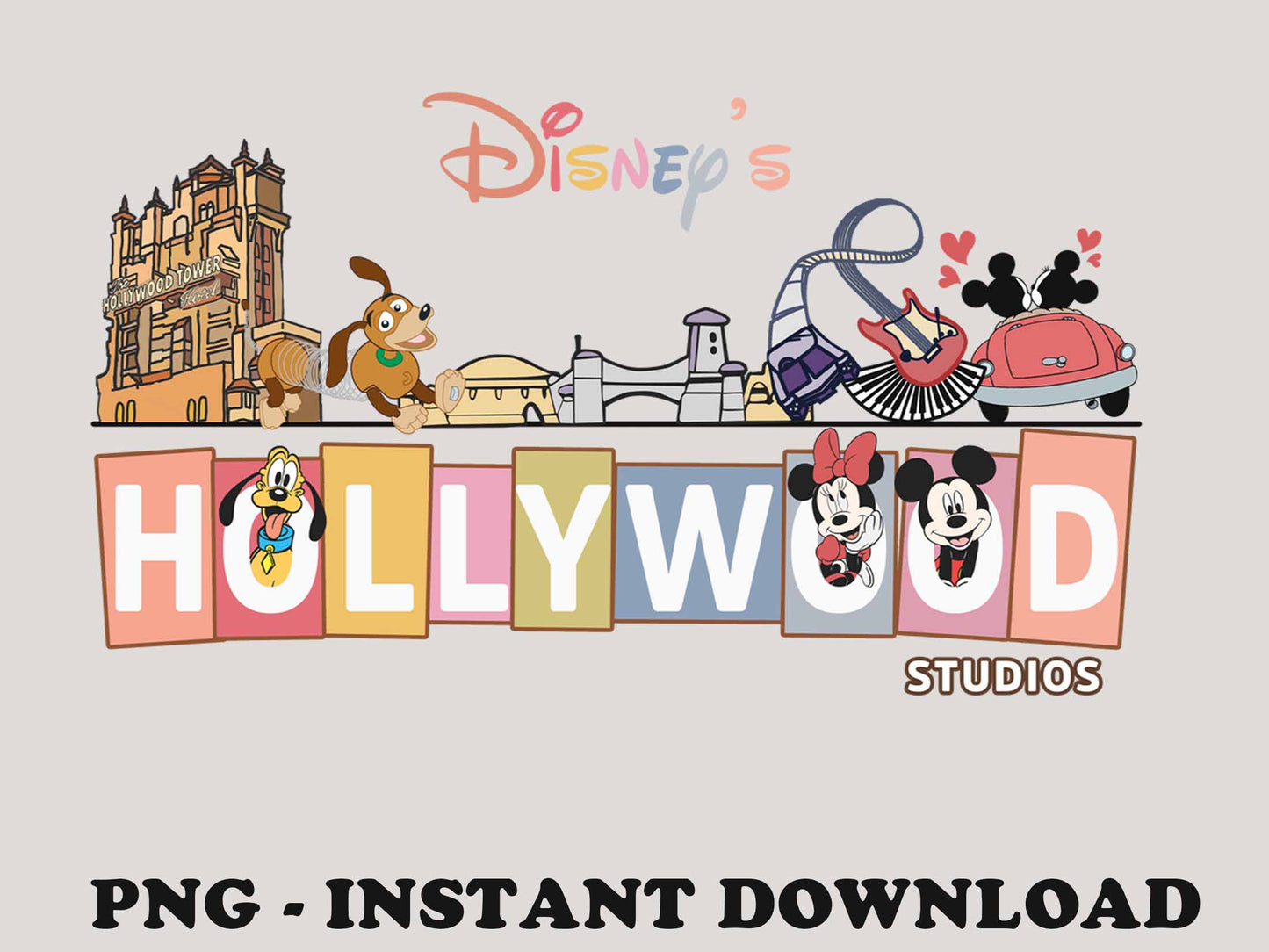 Hollywood Studios Png, Family Trip Png, Hollywood Tower Png, Family Vacation Png, Mouse and Friends Png, Vacay Mode, Sublimation For Png