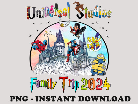 Universal Studios 2024 PNG, Family Vacation 2024 PNG, Family Trip, Universal Studios Trip SVG, PNG Download, Vacation 2024